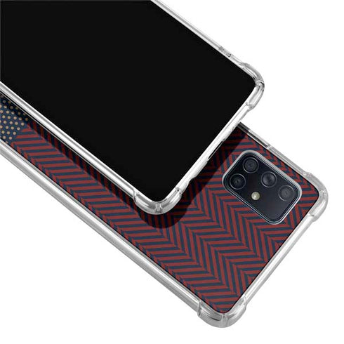 Blocked Polka Dot Chevron Galaxy A71 5G Clear Case