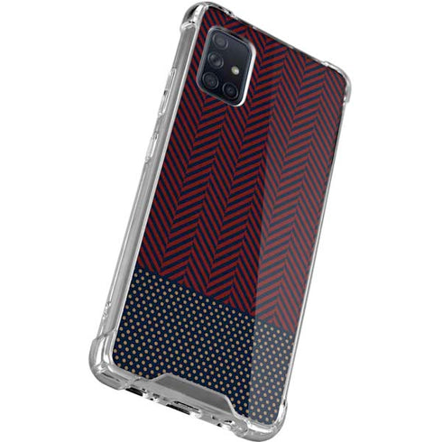 Blocked Polka Dot Chevron Galaxy A71 5G Clear Case