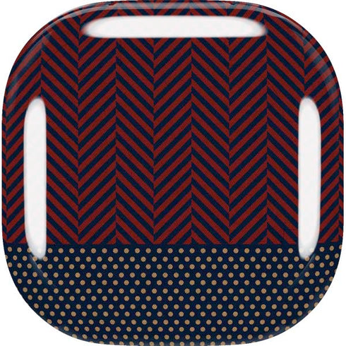 Blocked Polka Dot Chevron Galaxy Buds Live Skin
