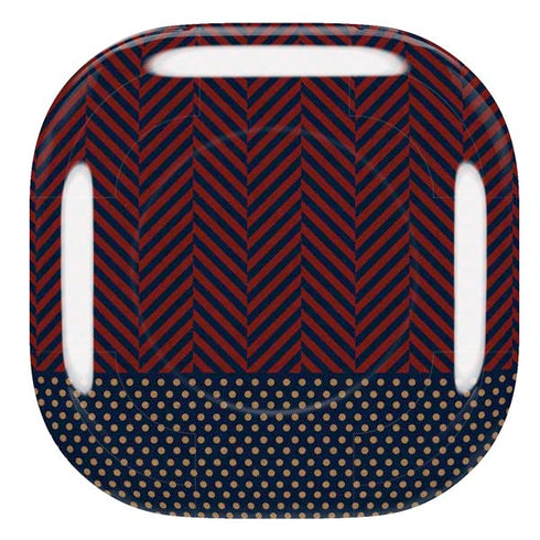 Blocked Polka Dot Chevron Galaxy Buds Live Skin
