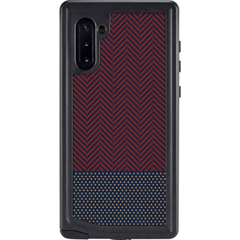 Blocked Polka Dot Chevron Galaxy Note 10 Waterproof Case