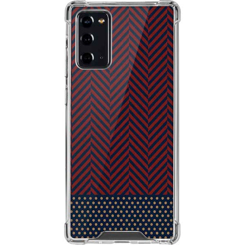 Blocked Polka Dot Chevron Galaxy Note20 5G Clear Case
