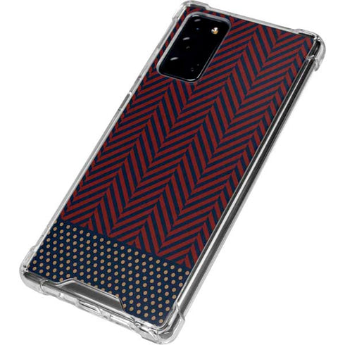 Blocked Polka Dot Chevron Galaxy Note20 5G Clear Case