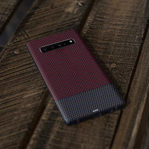 Blocked Polka Dot Chevron Galaxy S10 Skin