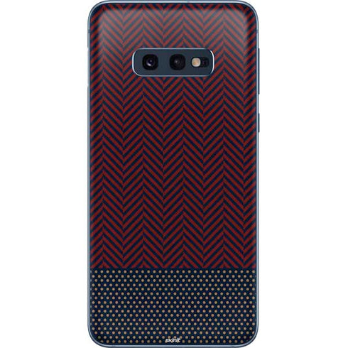 Blocked Polka Dot Chevron Galaxy S10e Skin