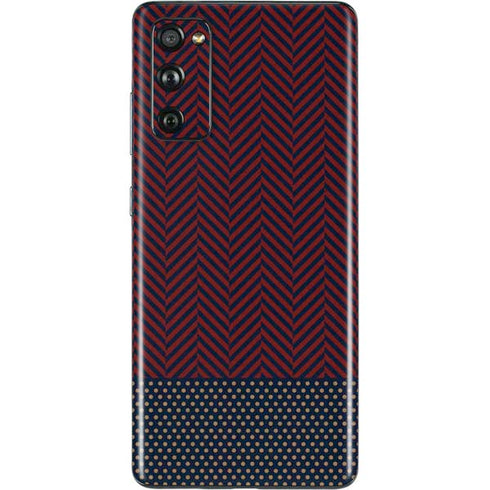 Blocked Polka Dot Chevron Galaxy S20 Fan Edition Skin