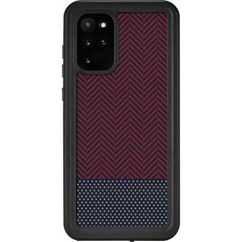 Blocked Polka Dot Chevron Galaxy S20 Plus Waterproof Case