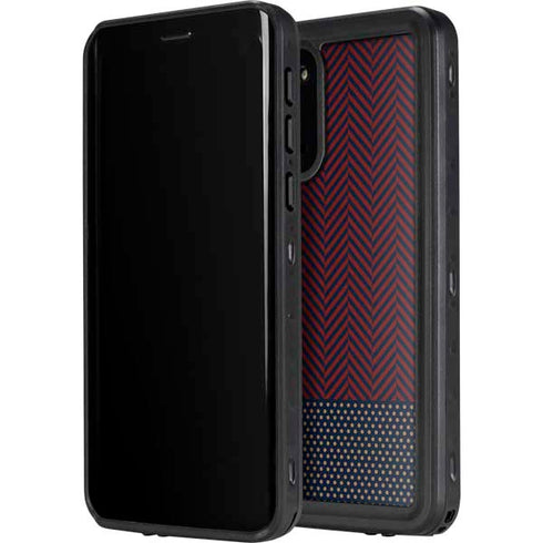 Blocked Polka Dot Chevron Galaxy S20 Plus Waterproof Case