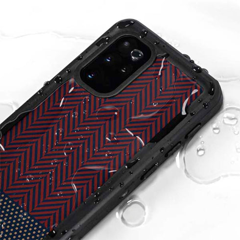 Blocked Polka Dot Chevron Galaxy S20 Plus Waterproof Case