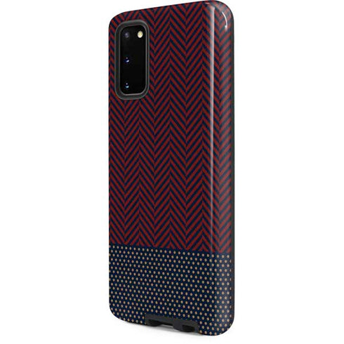 Blocked Polka Dot Chevron Galaxy S20 Pro Case