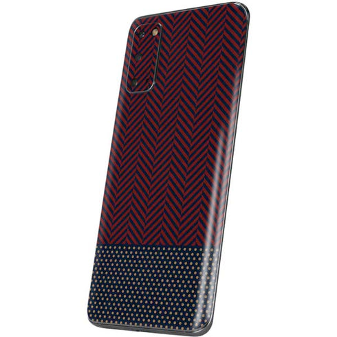 Blocked Polka Dot Chevron Galaxy S20 Skin