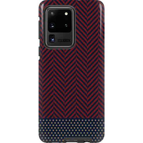 Blocked Polka Dot Chevron Galaxy S20 Ultra 5G Pro Case