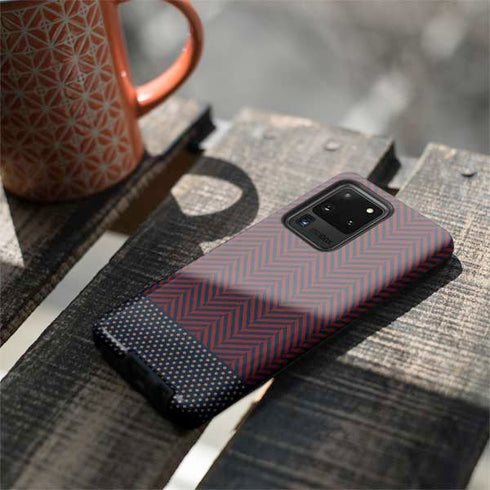Blocked Polka Dot Chevron Galaxy S20 Ultra 5G Pro Case