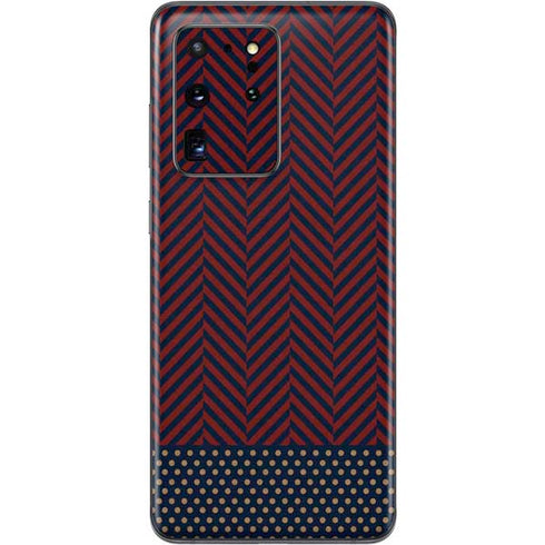 Blocked Polka Dot Chevron Galaxy S20 Ultra 5G Skin