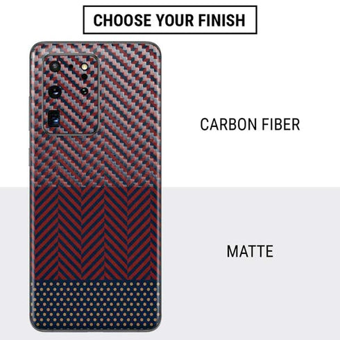 Blocked Polka Dot Chevron Galaxy S20 Ultra 5G Skin