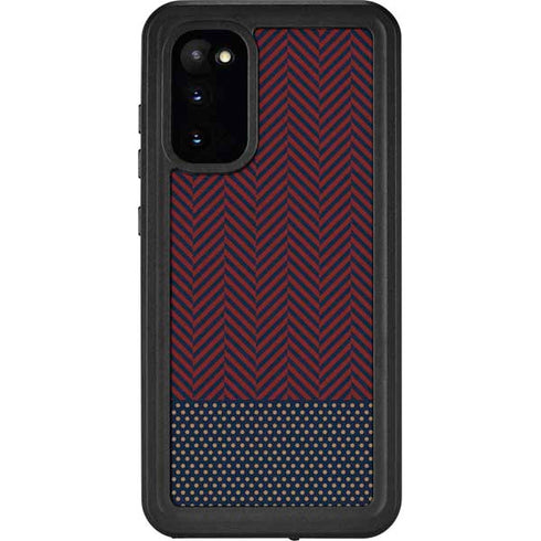 Blocked Polka Dot Chevron Galaxy S20 Waterproof Case