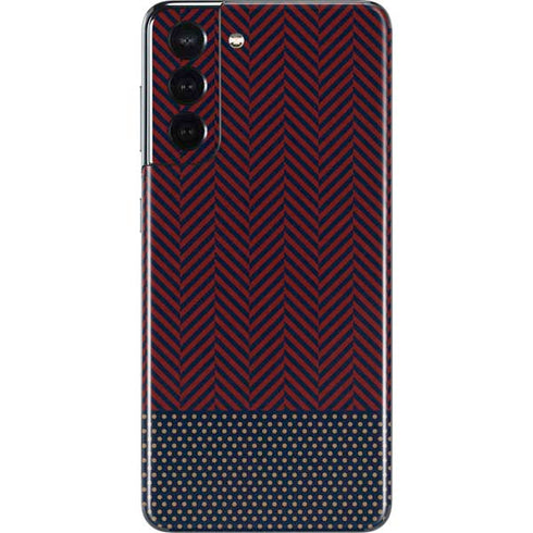 Blocked Polka Dot Chevron Galaxy S21 5G Skin