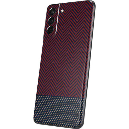 Blocked Polka Dot Chevron Galaxy S21 5G Skin