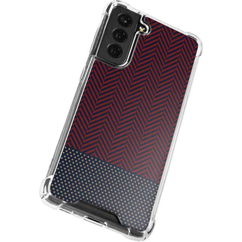 Blocked Polka Dot Chevron Galaxy S21 FE Clear Case
