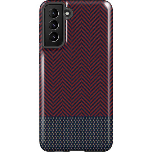 Blocked Polka Dot Chevron Galaxy S21 FE Pro Case