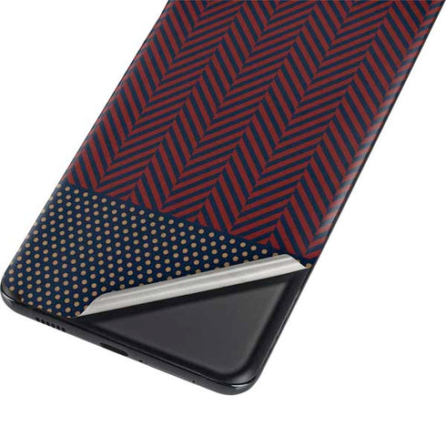 Blocked Polka Dot Chevron Galaxy S21 Plus 5G Skin