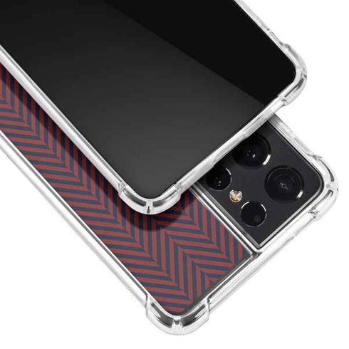 Blocked Polka Dot Chevron Galaxy S21 Ultra 5G Clear Case