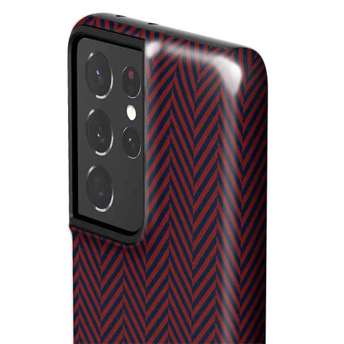 Blocked Polka Dot Chevron Galaxy S21 Ultra 5G Pro Case