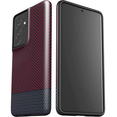 Blocked Polka Dot Chevron Galaxy S21 Ultra 5G Pro Case