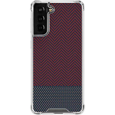 Blocked Polka Dot Chevron Galaxy S22 Plus Clear Case