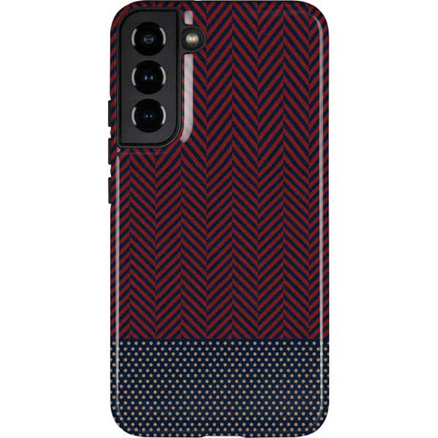 Blocked Polka Dot Chevron Galaxy S22 Plus Pro Case