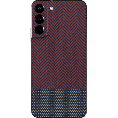 Blocked Polka Dot Chevron Galaxy S22 Plus Skin