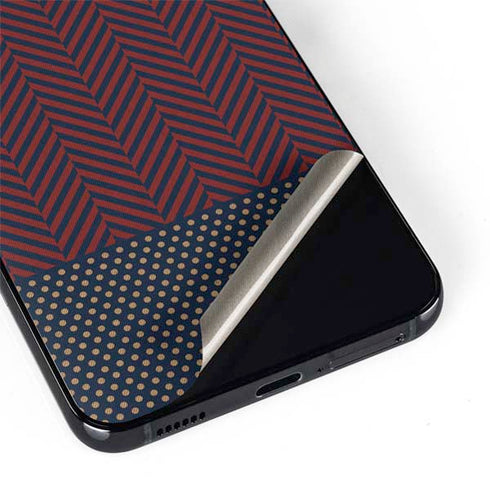 Blocked Polka Dot Chevron Galaxy S22 Plus Skin