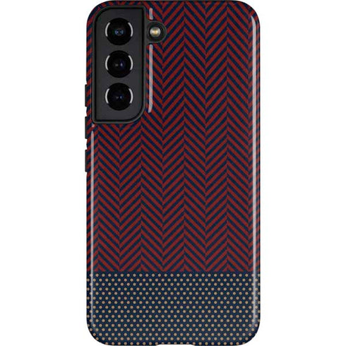 Blocked Polka Dot Chevron Galaxy S22 Pro Case