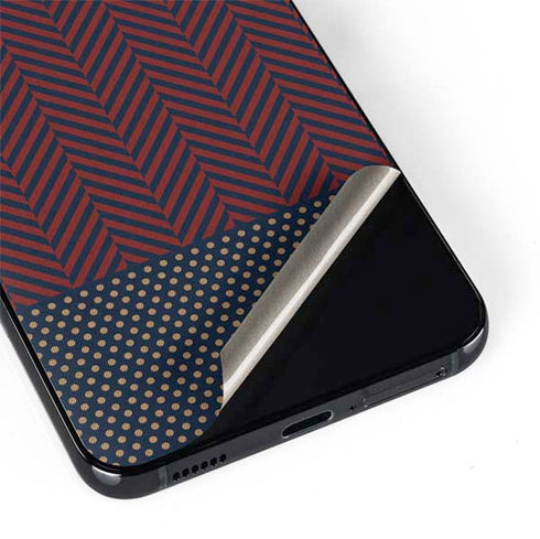 Blocked Polka Dot Chevron Galaxy S22 Skin