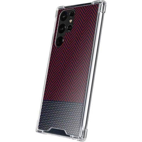 Blocked Polka Dot Chevron Galaxy S22 Ultra Clear Case