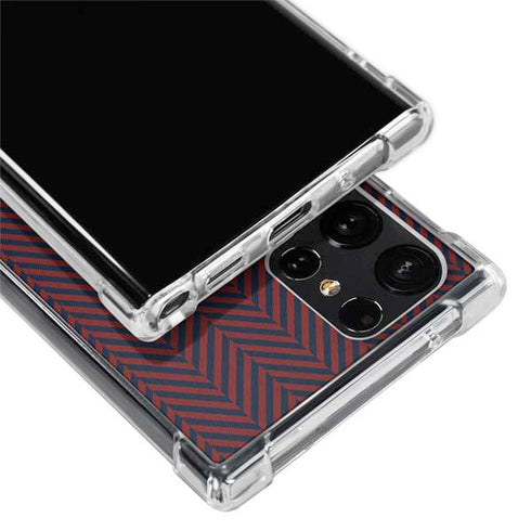 Blocked Polka Dot Chevron Galaxy S22 Ultra Clear Case