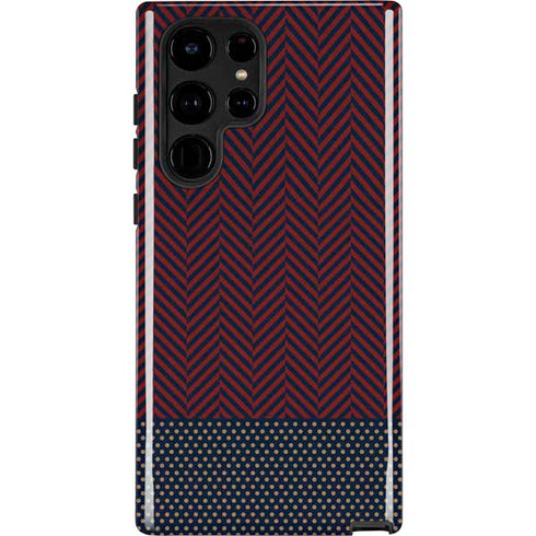 Blocked Polka Dot Chevron Galaxy S22 Ultra Pro Case