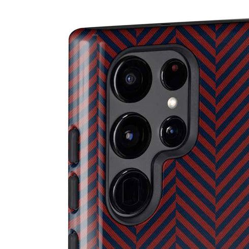 Blocked Polka Dot Chevron Galaxy S22 Ultra Pro Case
