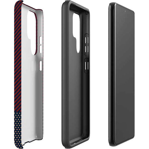 Blocked Polka Dot Chevron Galaxy S22 Ultra Pro Case