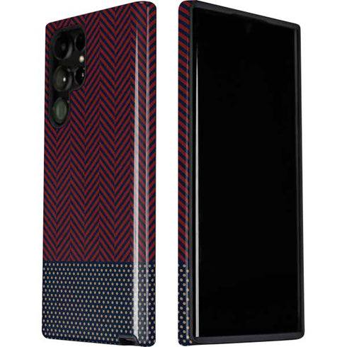 Blocked Polka Dot Chevron Galaxy S22 Ultra Pro Case