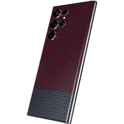 Blocked Polka Dot Chevron Galaxy S22 Ultra Skin