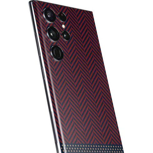 Blocked Polka Dot Chevron Galaxy S22 Ultra Skin
