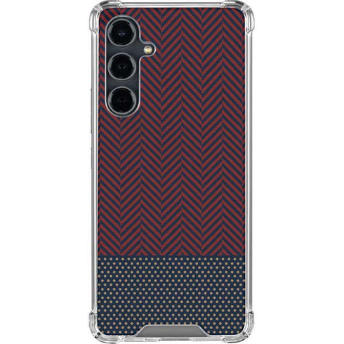 Blocked Polka Dot Chevron Galaxy S23 FE Clear Case