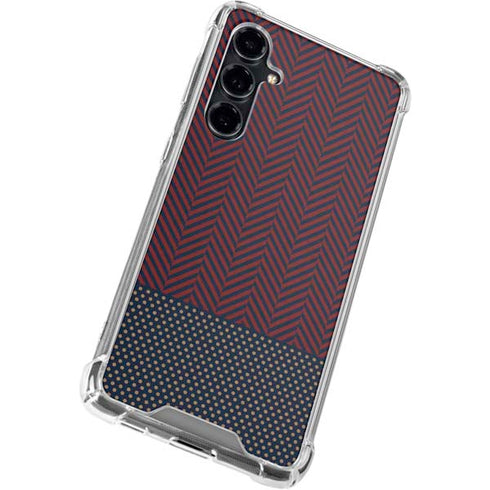 Blocked Polka Dot Chevron Galaxy S23 FE Clear Case