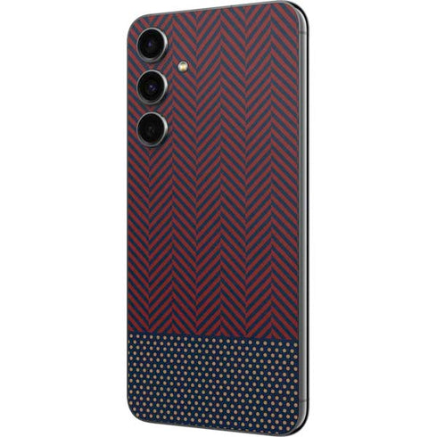 Blocked Polka Dot Chevron Galaxy S23 FE Skin