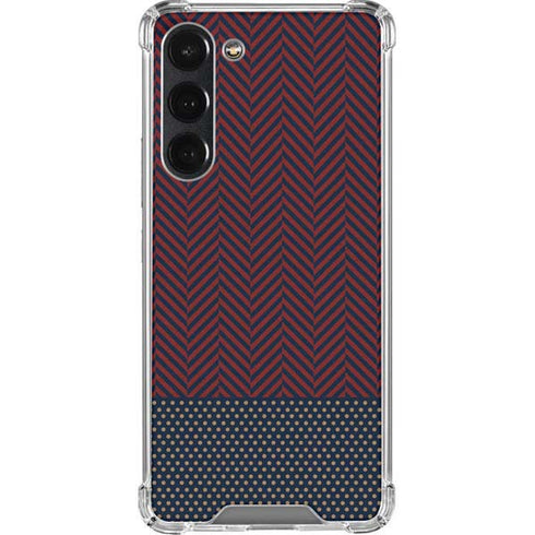Blocked Polka Dot Chevron Galaxy S23 Plus Clear Case