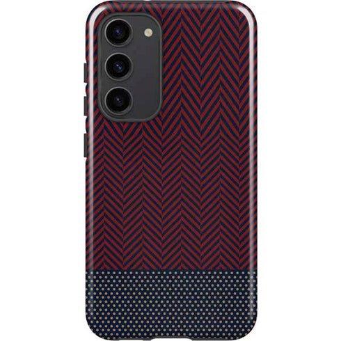 Blocked Polka Dot Chevron Galaxy S23 Plus Pro Case