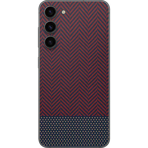 Blocked Polka Dot Chevron Galaxy S23 Plus Skin
