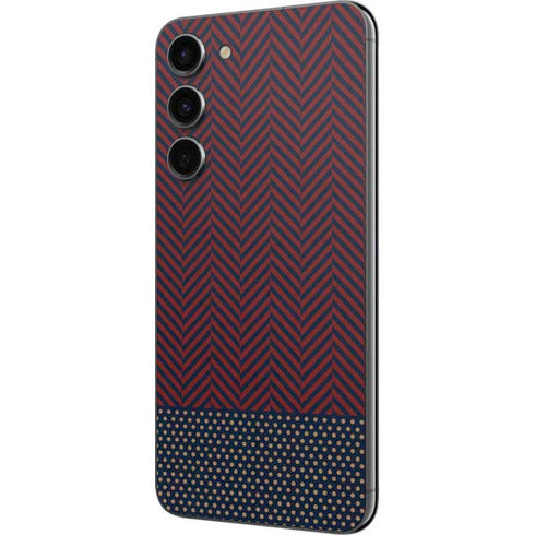 Blocked Polka Dot Chevron Galaxy S23 Plus Skin