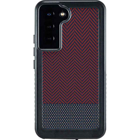 Blocked Polka Dot Chevron Galaxy S23 Plus Waterproof Case